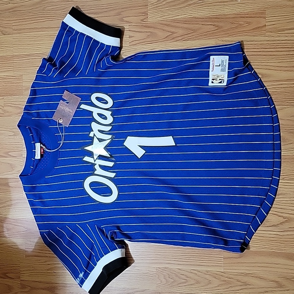 Mitchell&Ness Mesh Orlando magic Anfernee Hardaway blue jersey shirt. (L)